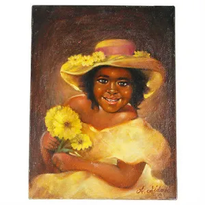 "Daisies, Daisies, Daisies" By Anthony Sidoni 1986 Signed Oil on Canvas 12"x9"
