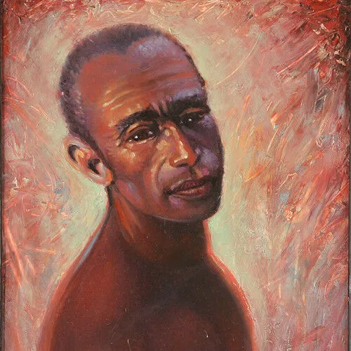 "Madagascar Sheep Herder" By Anthony Sidoni 2000 Signed Oil Painting 20"x18"