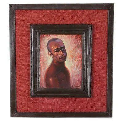 "Madagascar Sheep Herder" By Anthony Sidoni 2000 Signed Oil Painting 20"x18"