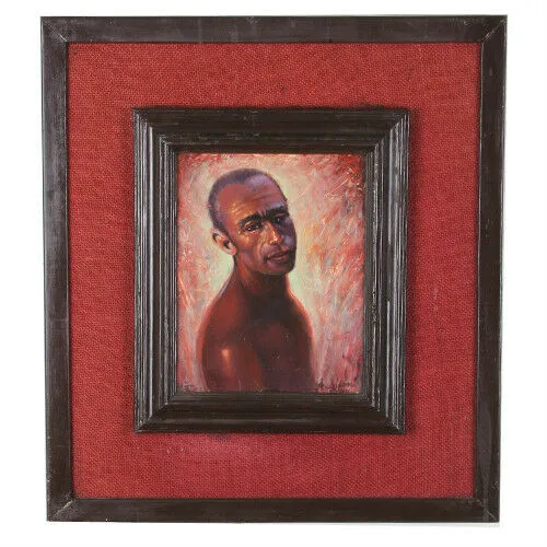 "Madagascar Sheep Herder" By Anthony Sidoni 2000 Signed Oil Painting 20"x18"