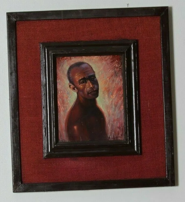 "Madagascar Sheep Herder" By Anthony Sidoni 2000 Signed Oil Painting 20"x18"
