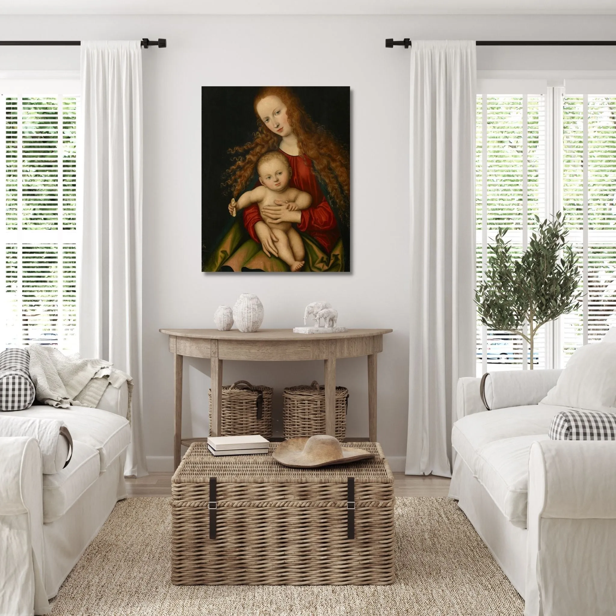 "Madonna and Child" - Cranach the Elder:  Canvas Wall Art
