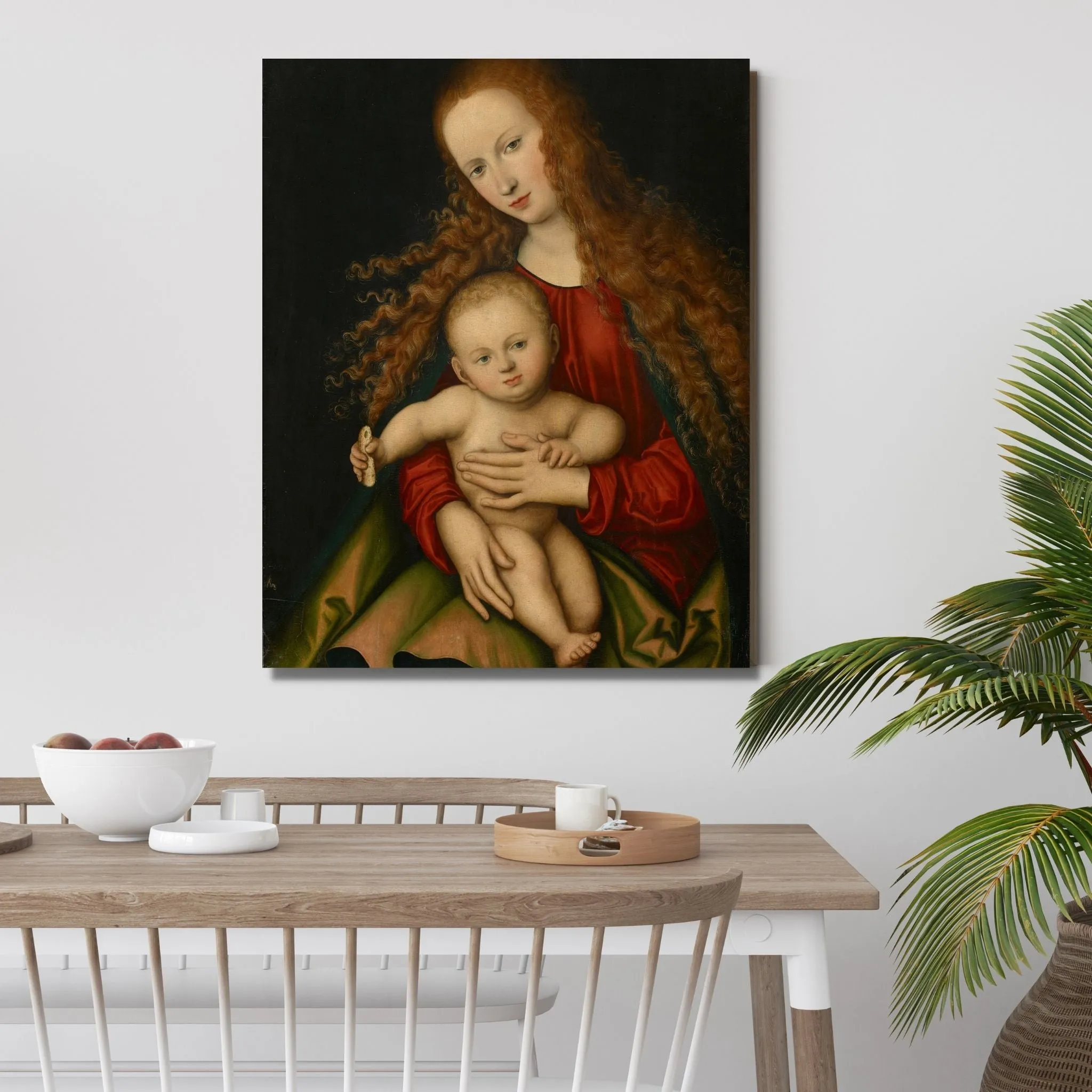"Madonna and Child" - Cranach the Elder:  Canvas Wall Art