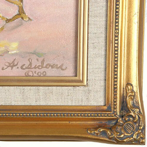 "Painted Vase w/ Flowers" By Anthony Sidoni 2000 Signed Oil on Canvas