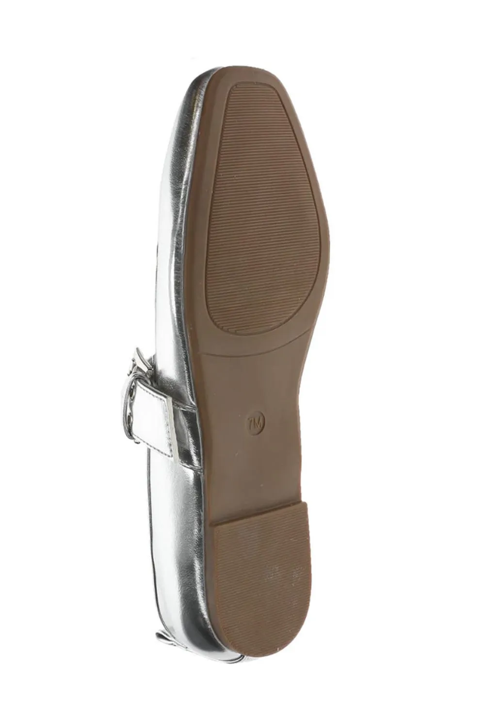 Rachel Roy Razzle Buckle Flats for Women in Silver | RAZZLE-SILVER
