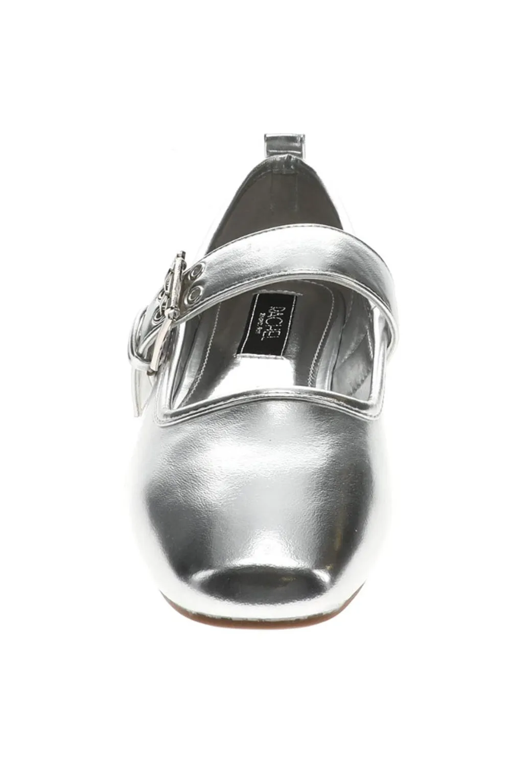 Rachel Roy Razzle Buckle Flats for Women in Silver | RAZZLE-SILVER
