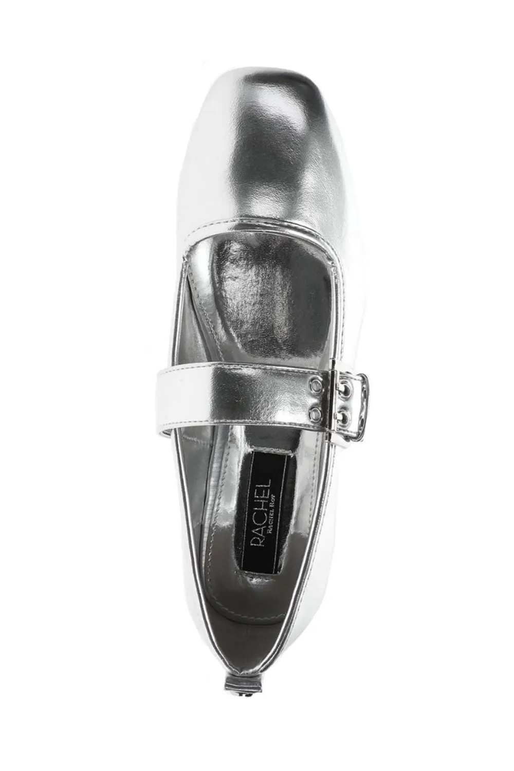 Rachel Roy Razzle Buckle Flats for Women in Silver | RAZZLE-SILVER
