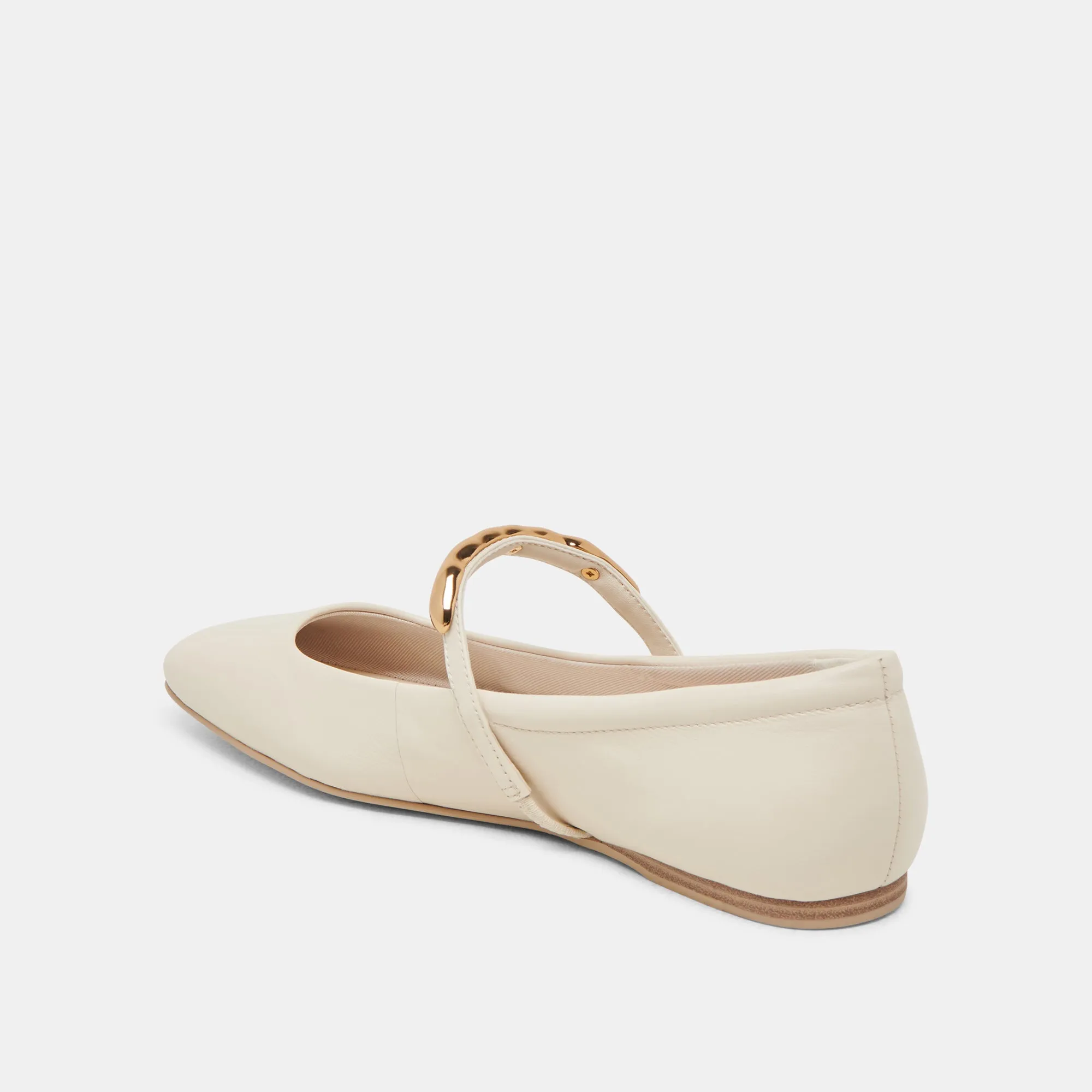 RADYA BALLET FLATS CREME LEATHER