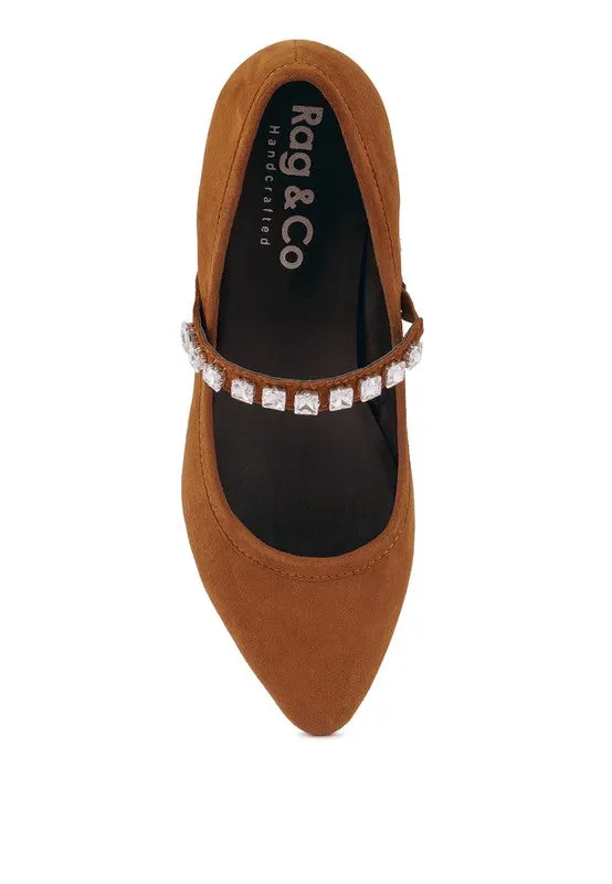 Rag & Co ASSISI Fine Suede MaryJane Ballet Flats