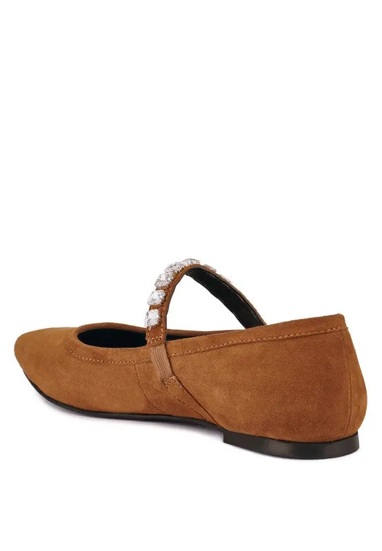 Rag & Co ASSISI Fine Suede MaryJane Ballet Flats