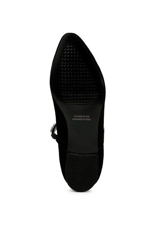 Rag & Co ASSISI Fine Suede MaryJane Ballet Flats