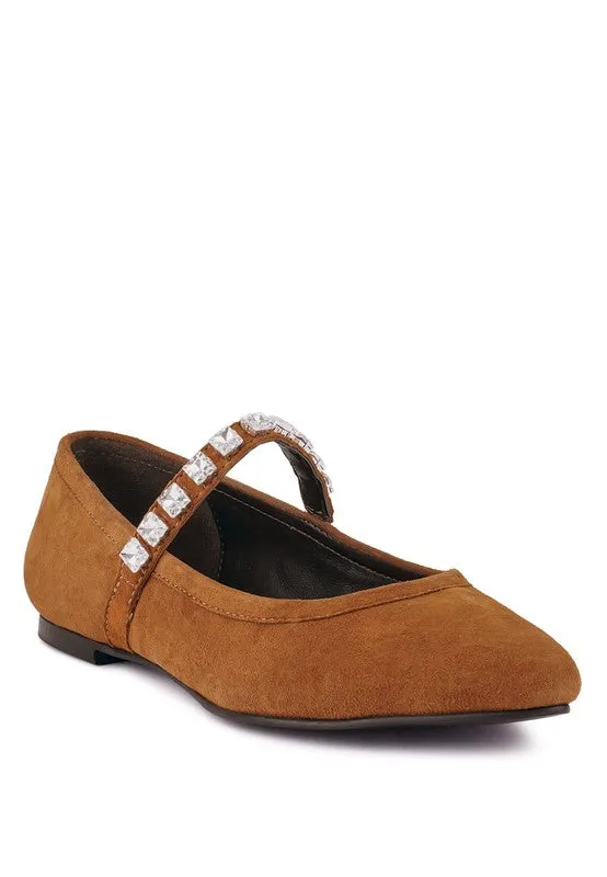Rag & Co ASSISI Fine Suede MaryJane Ballet Flats