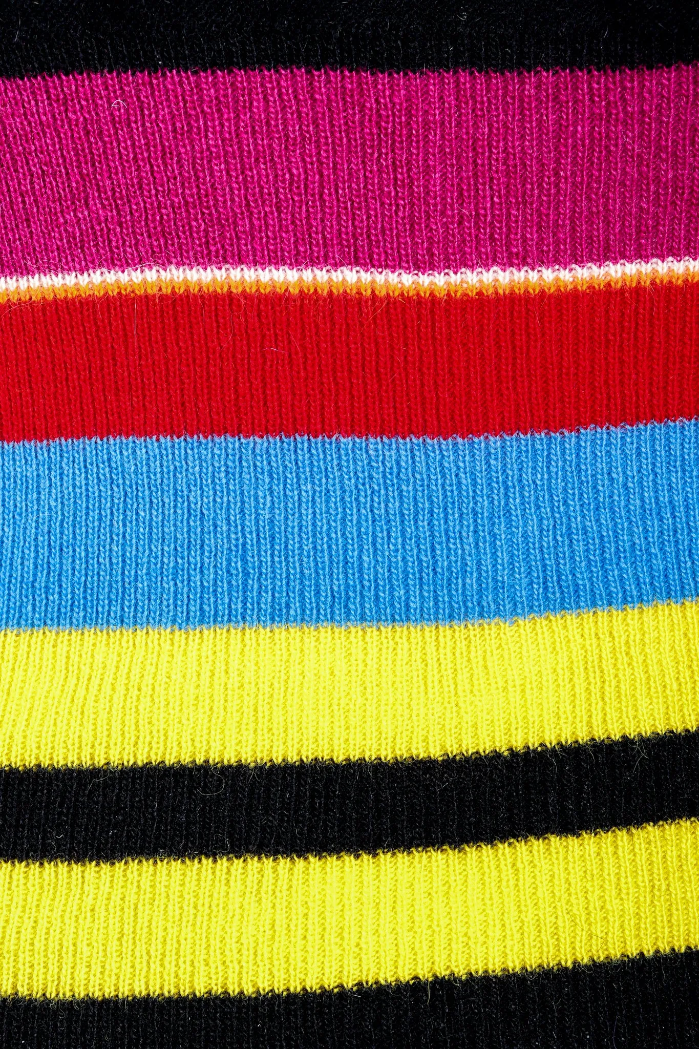 Rainbow Striped Knit Bow Sweater