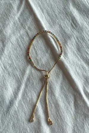 Rainbow Tennis Bracelet by Pixelated