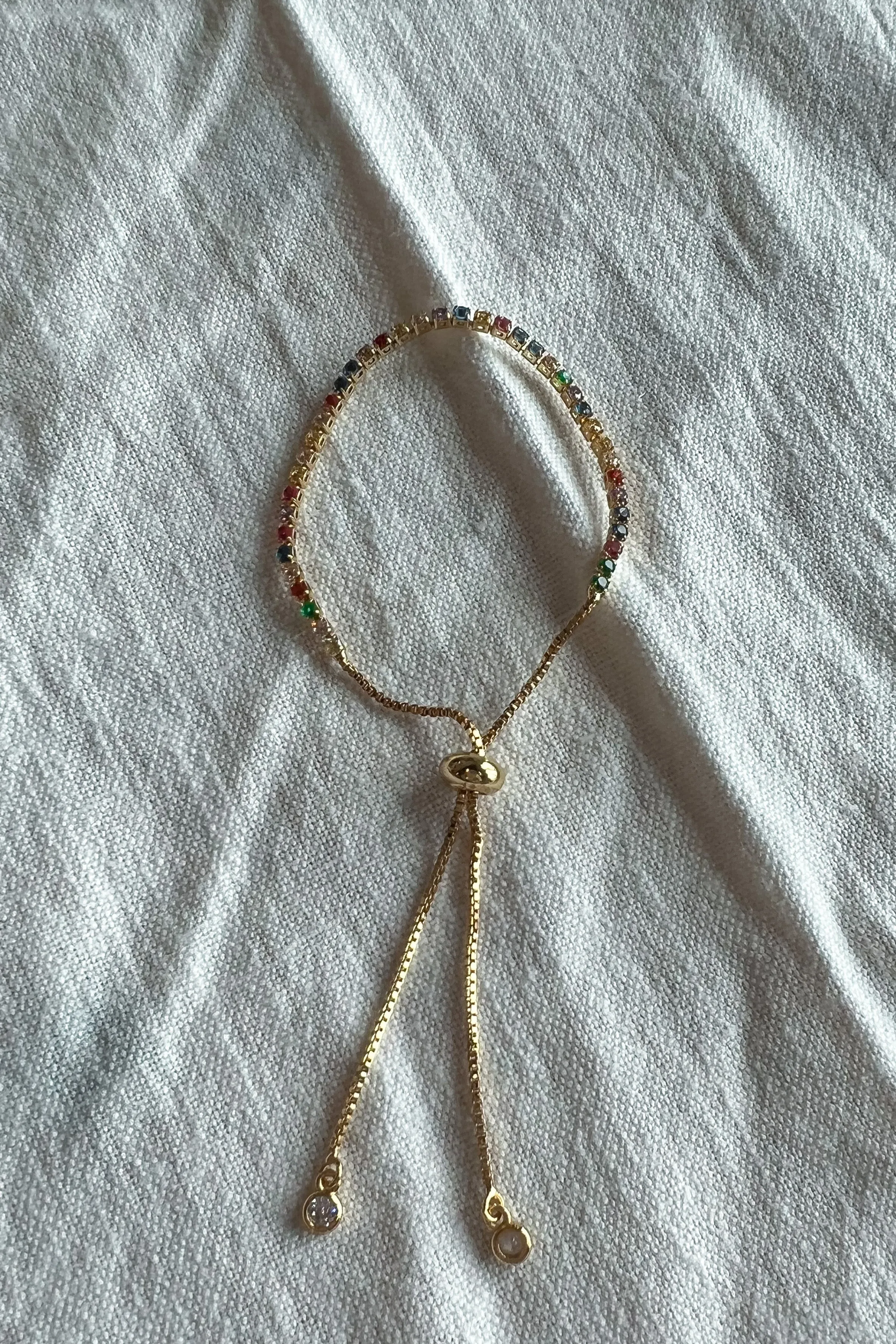Rainbow Tennis Bracelet by Pixelated