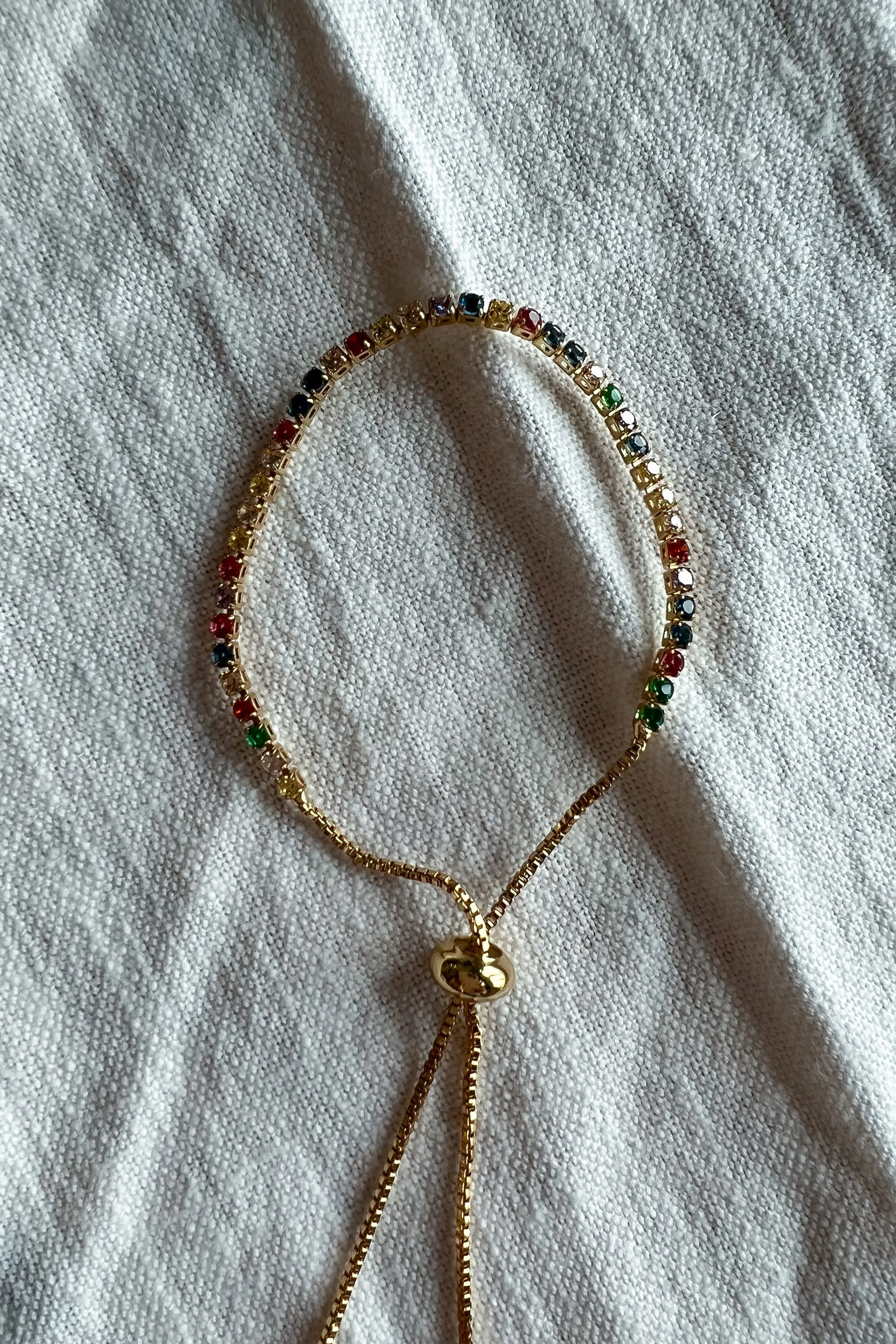 Rainbow Tennis Bracelet by Pixelated