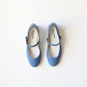 Repetto Rose Mary Janes - Denim
