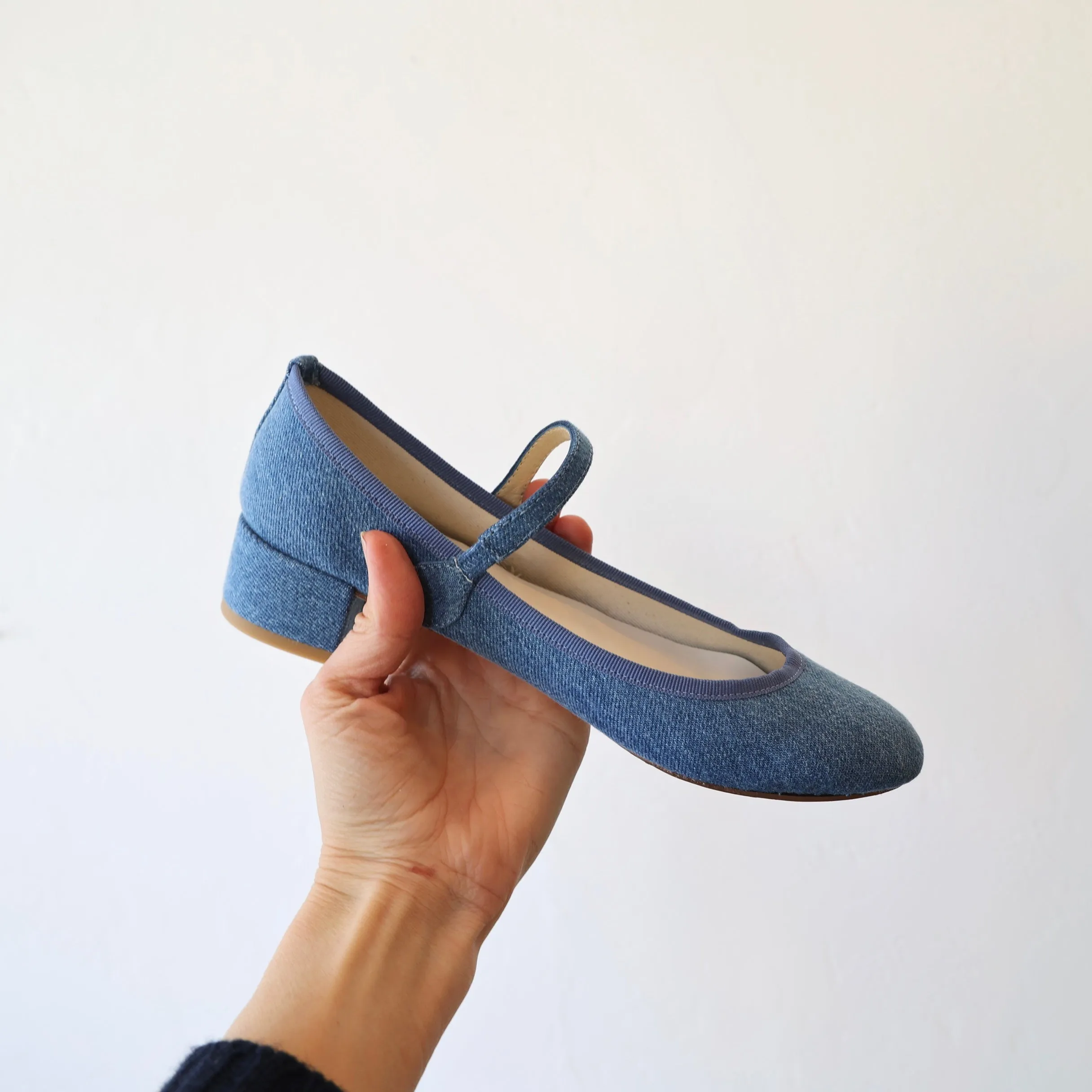 Repetto Rose Mary Janes - Denim