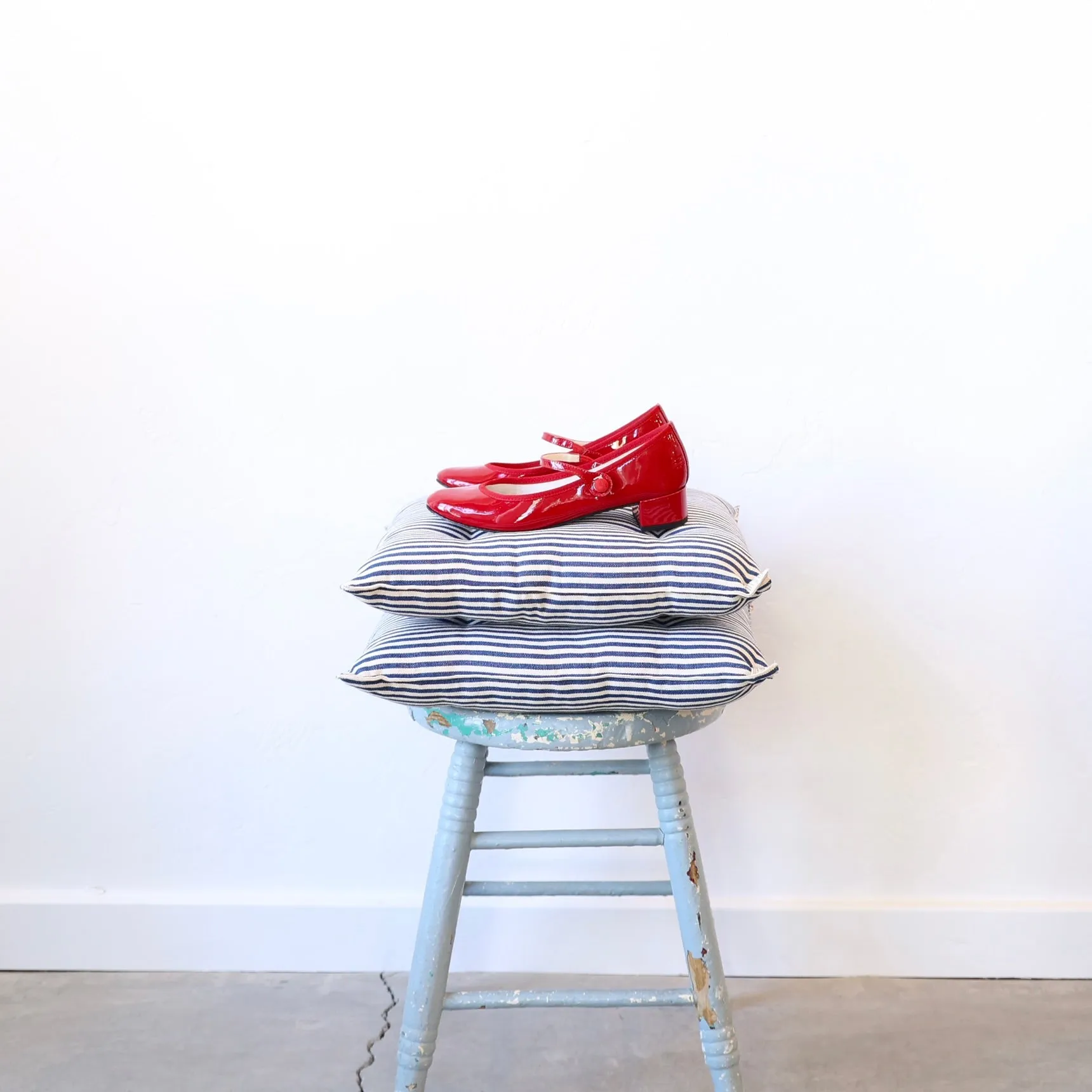 Repetto Rose Mary Janes - Red Patent