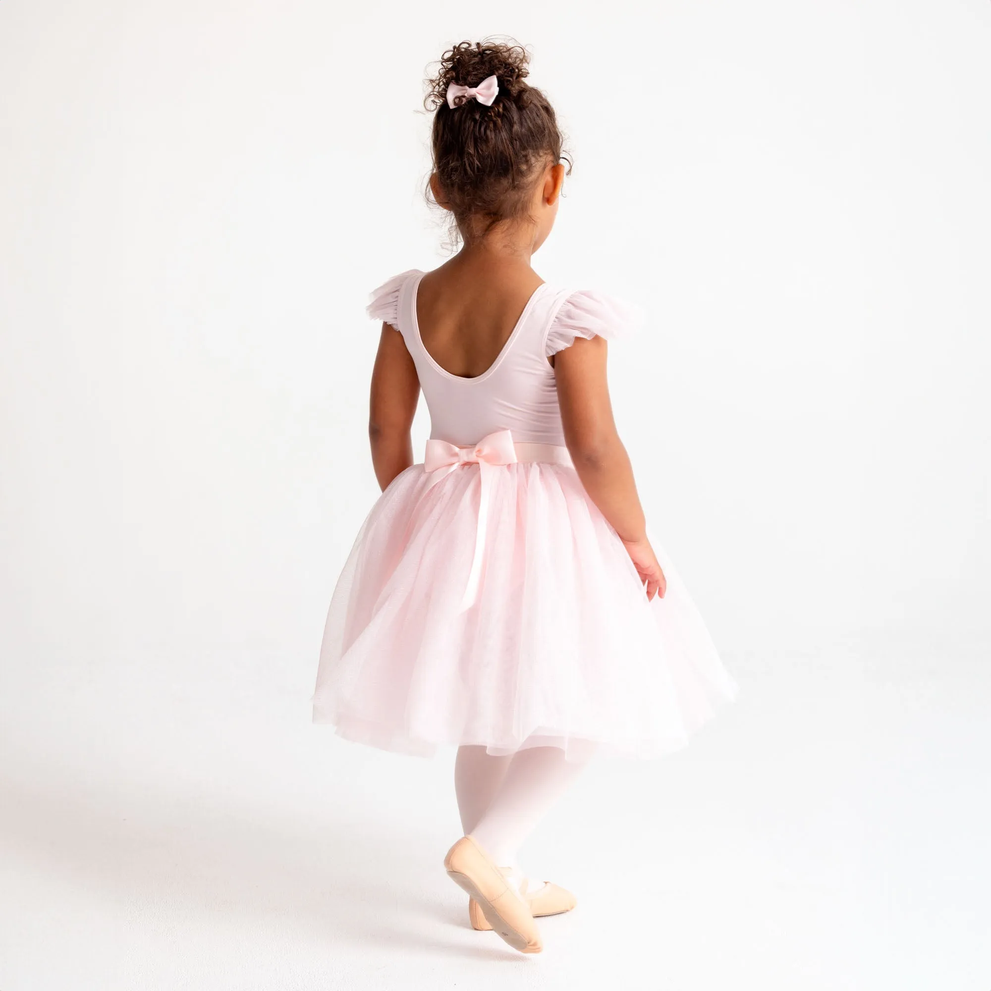 Rosalind: Long Tutu Skirt in Glitter Tulle with Bow