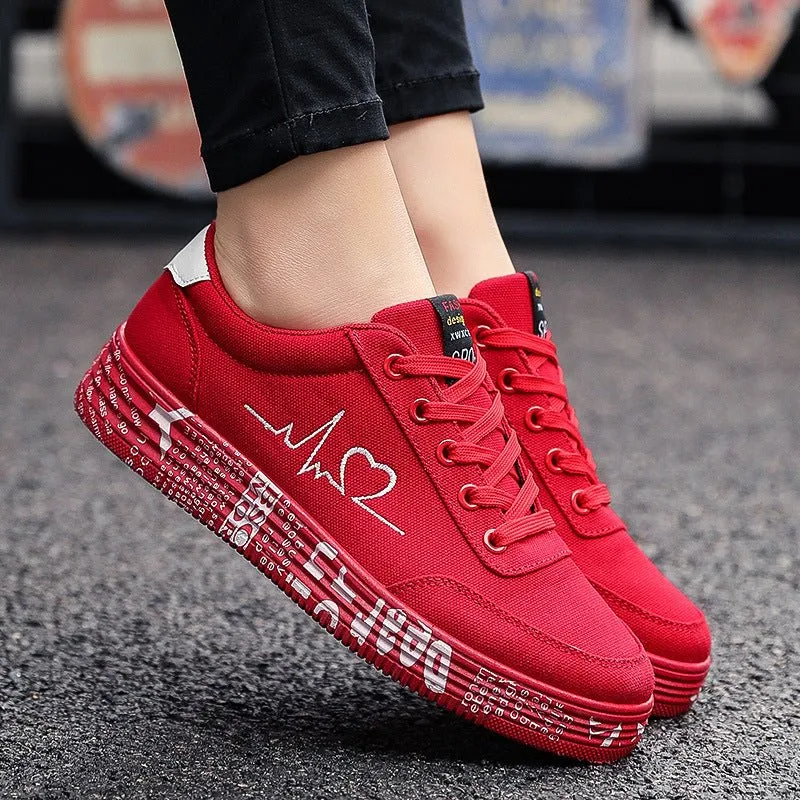 Round Toe Lace Up Platform Sneakers
