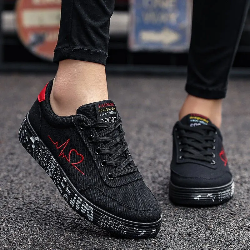 Round Toe Lace Up Platform Sneakers
