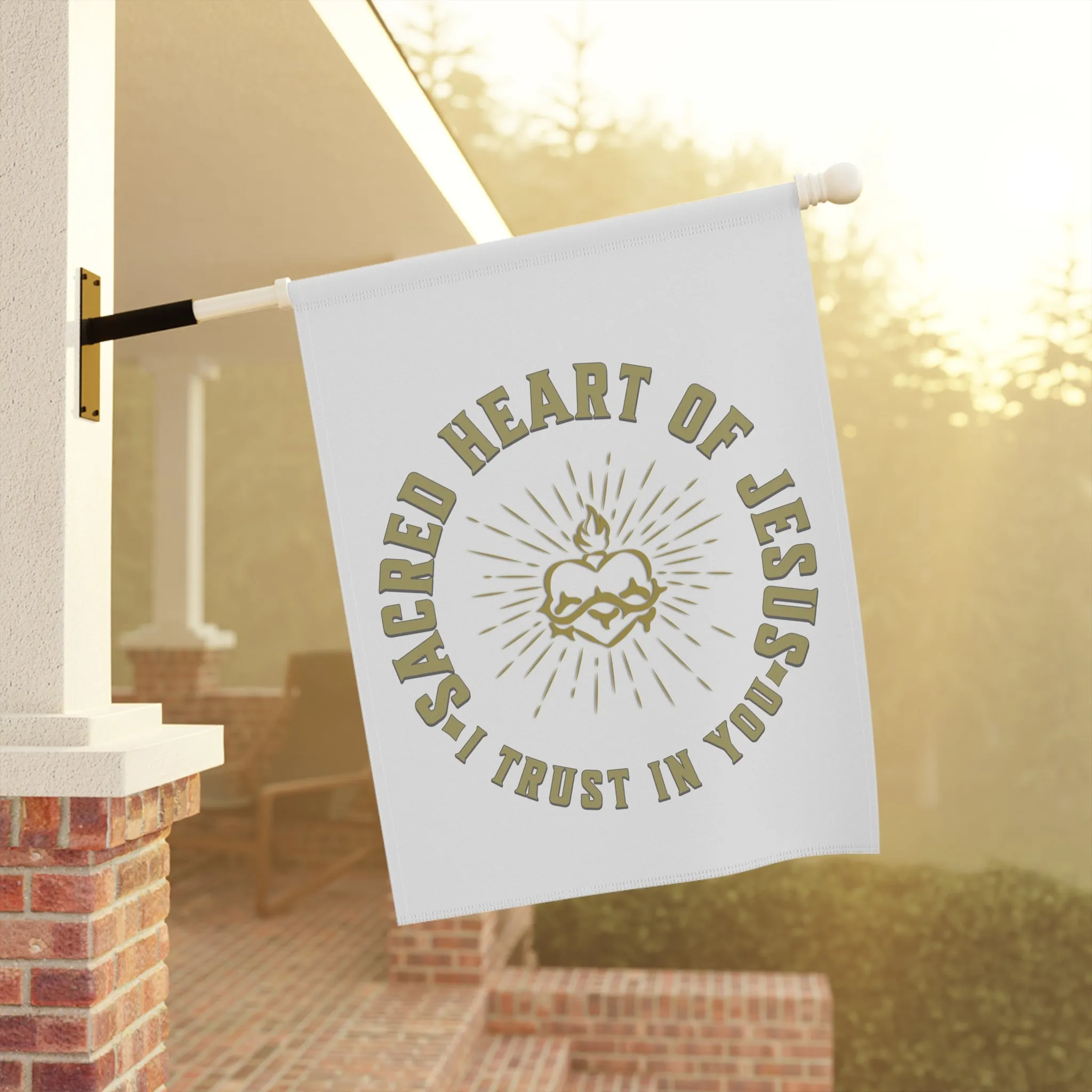 Sacred Heart of Jesus, I Trust in: You Garden Flag