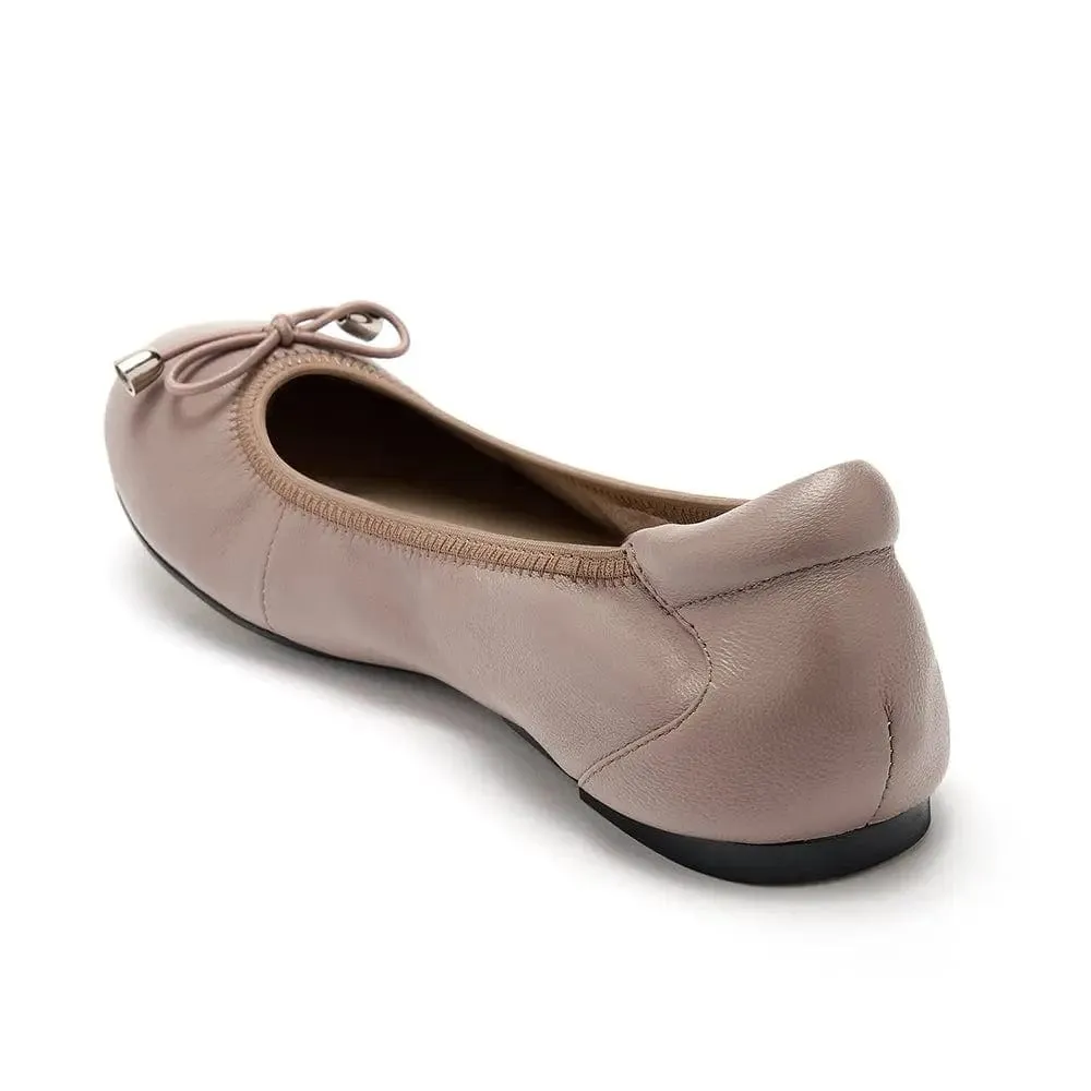 Sandringham - Dusky Pink Leather Ballet Flats