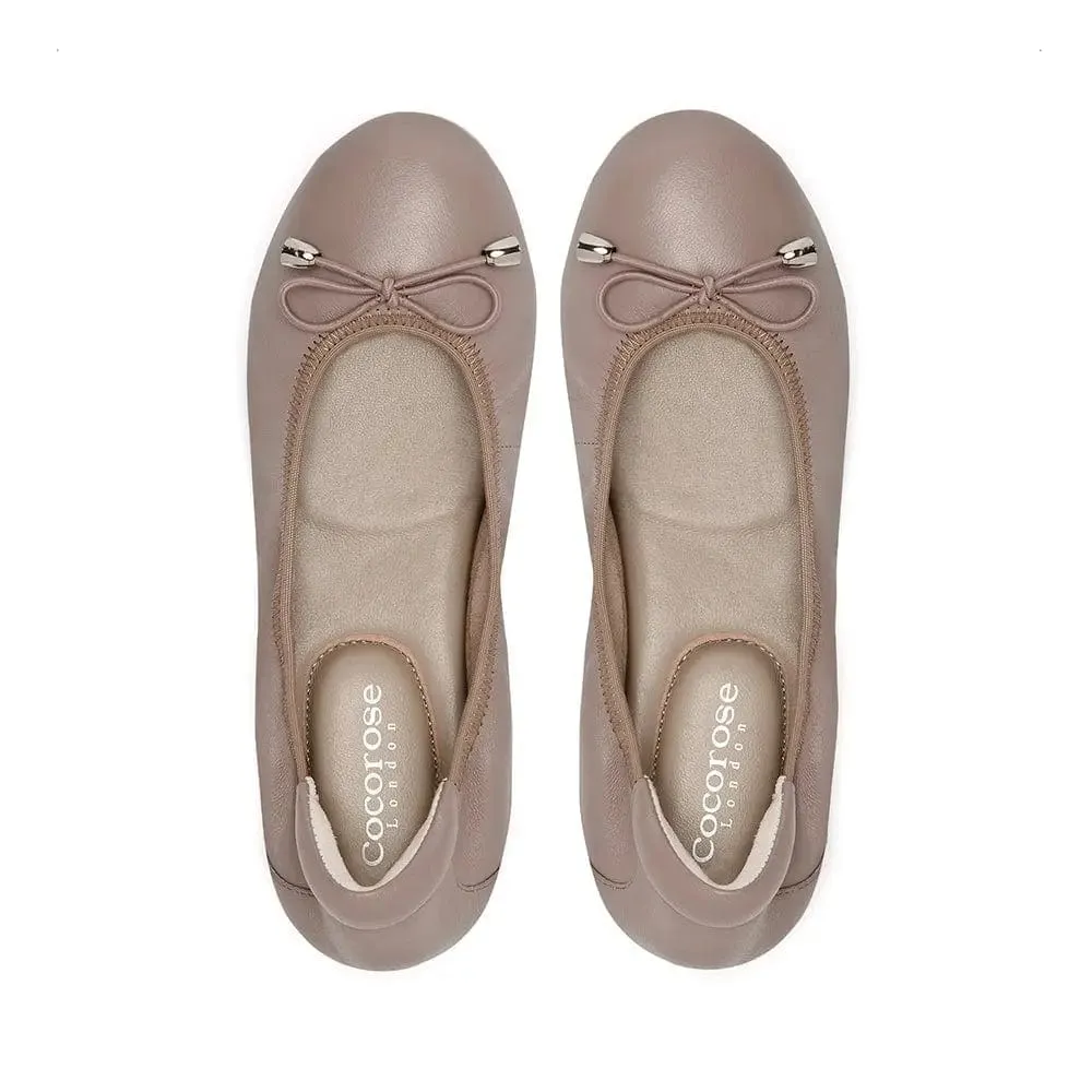 Sandringham - Dusky Pink Leather Ballet Flats