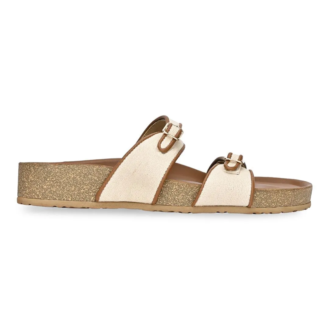 Sandy Canvas Two Strap Slider