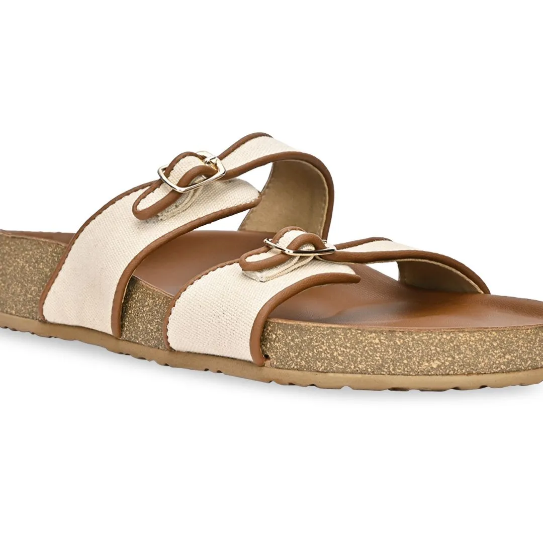 Sandy Canvas Two Strap Slider