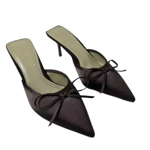 Satin Pointed Toe Pumps