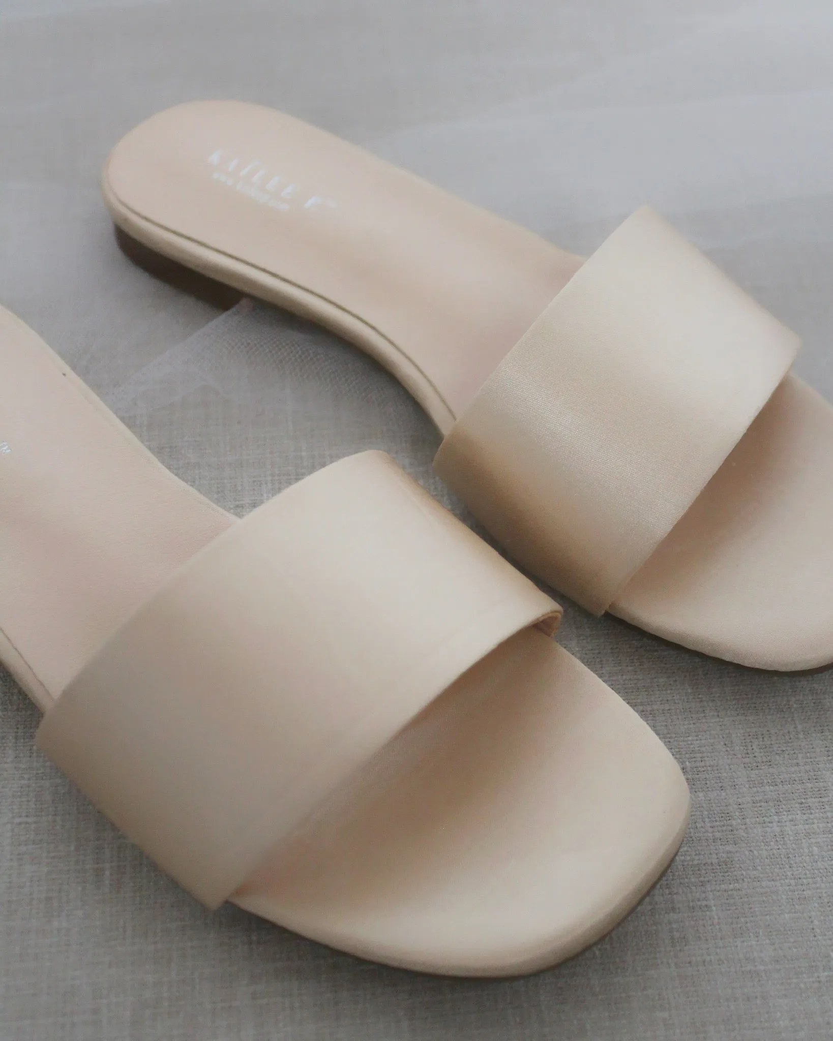 Satin Slip on Sandals