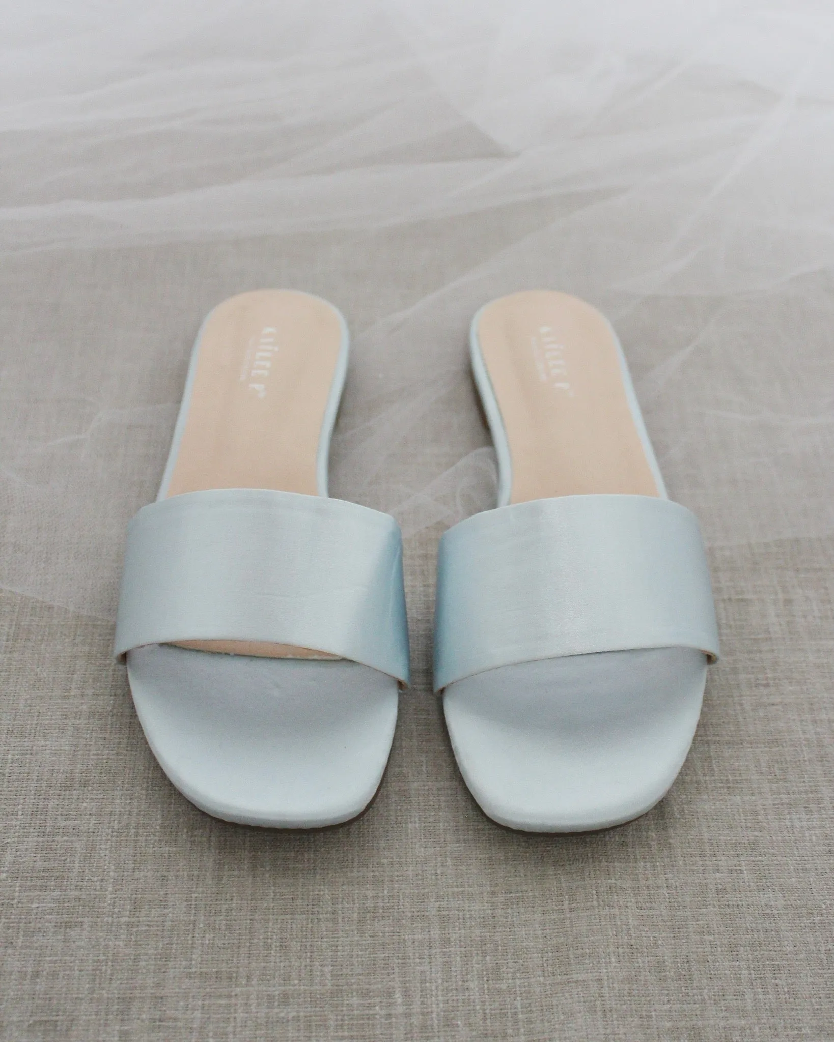 Satin Slip on Sandals