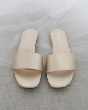 Satin Slip on Sandals