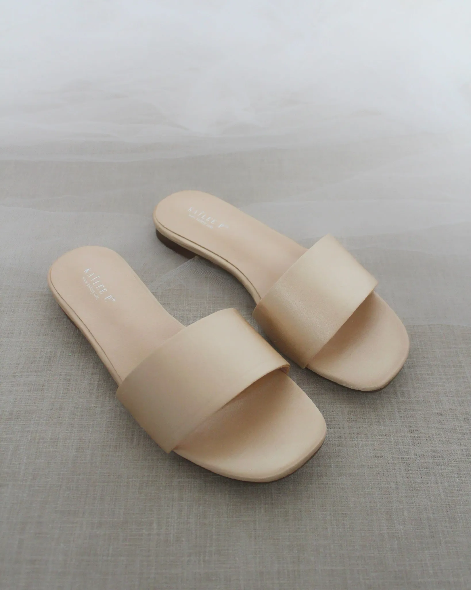 Satin Slip on Sandals