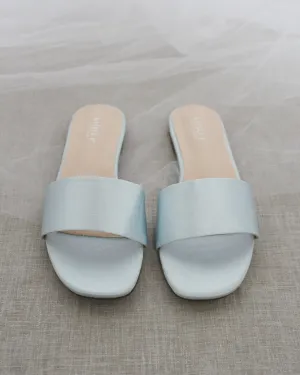 Satin Slip on Sandals