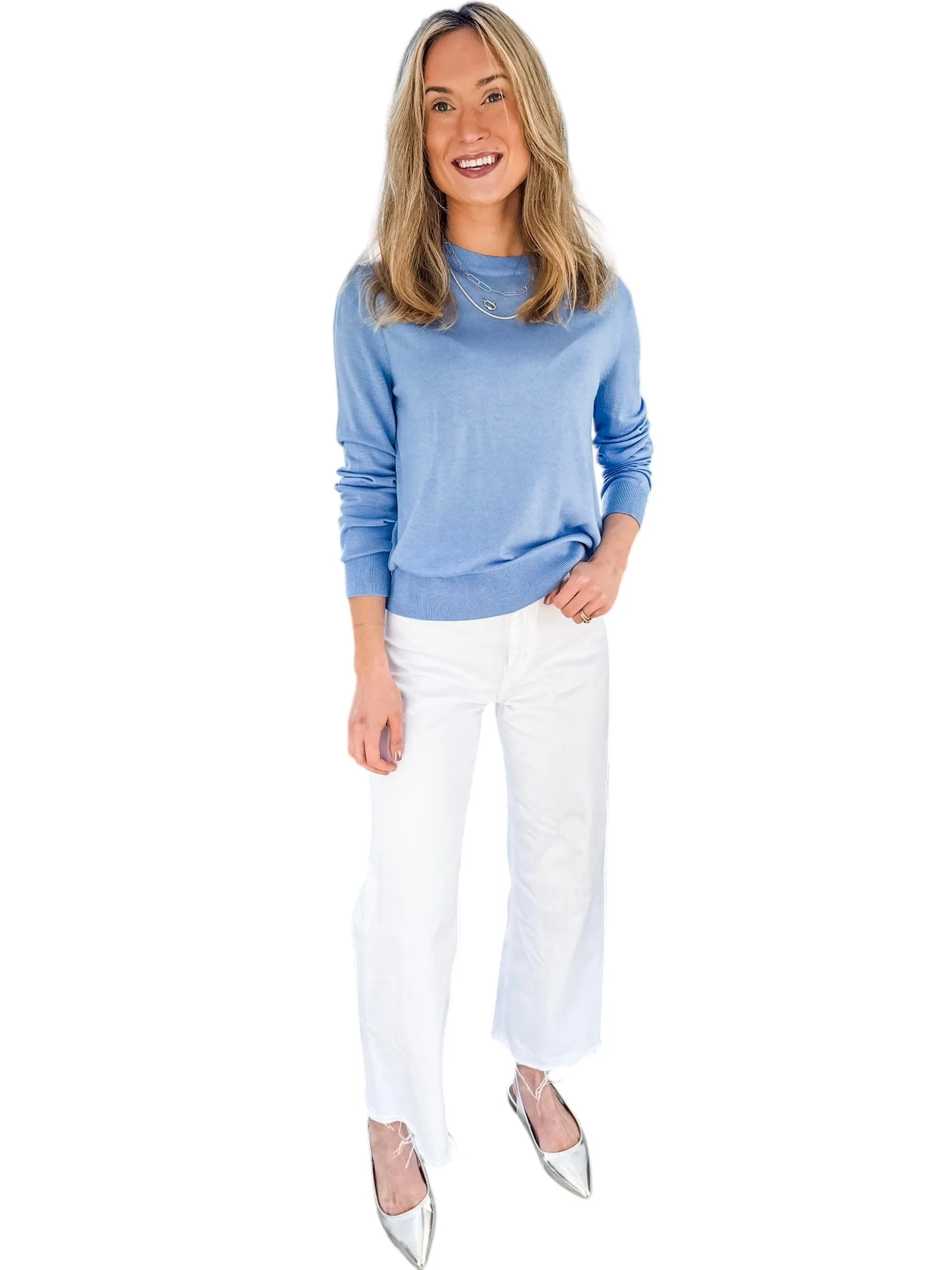 Silver Slingback Flats
