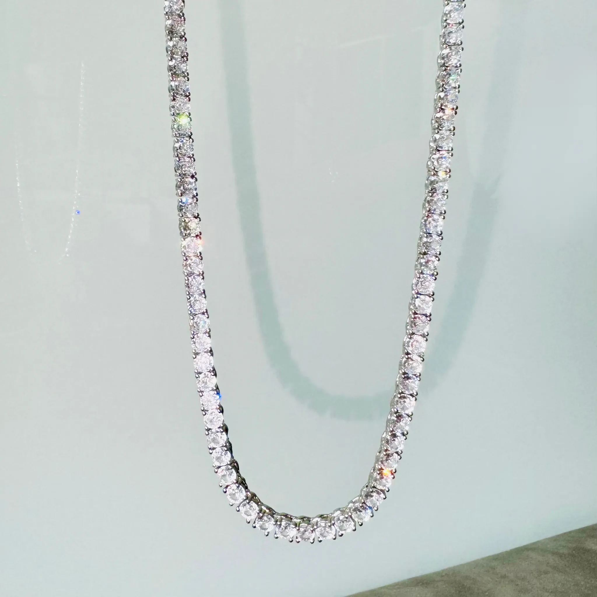 Silver Tennis Necklace