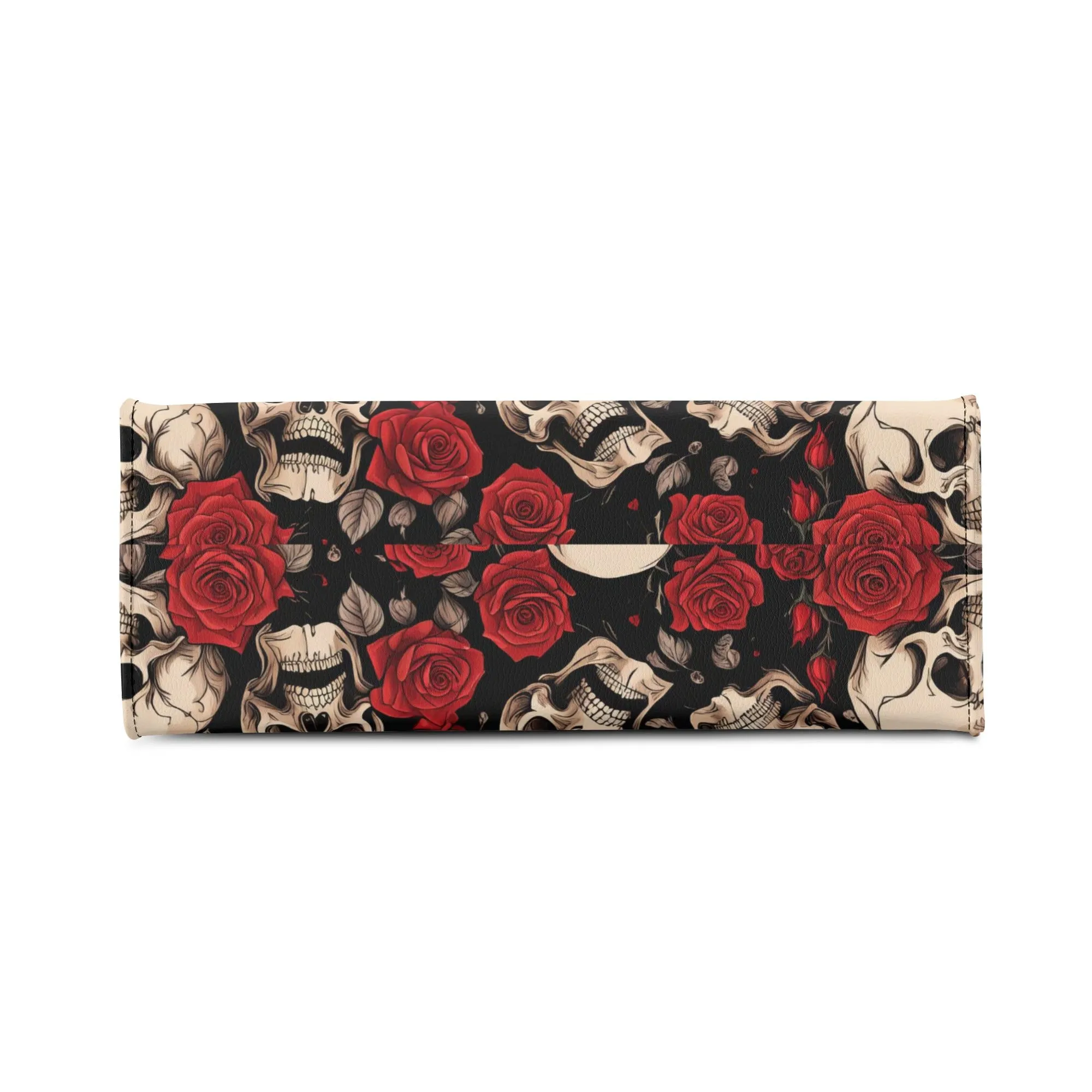 Skulls and Roses Luxury Womens Vegan Leather Handbag