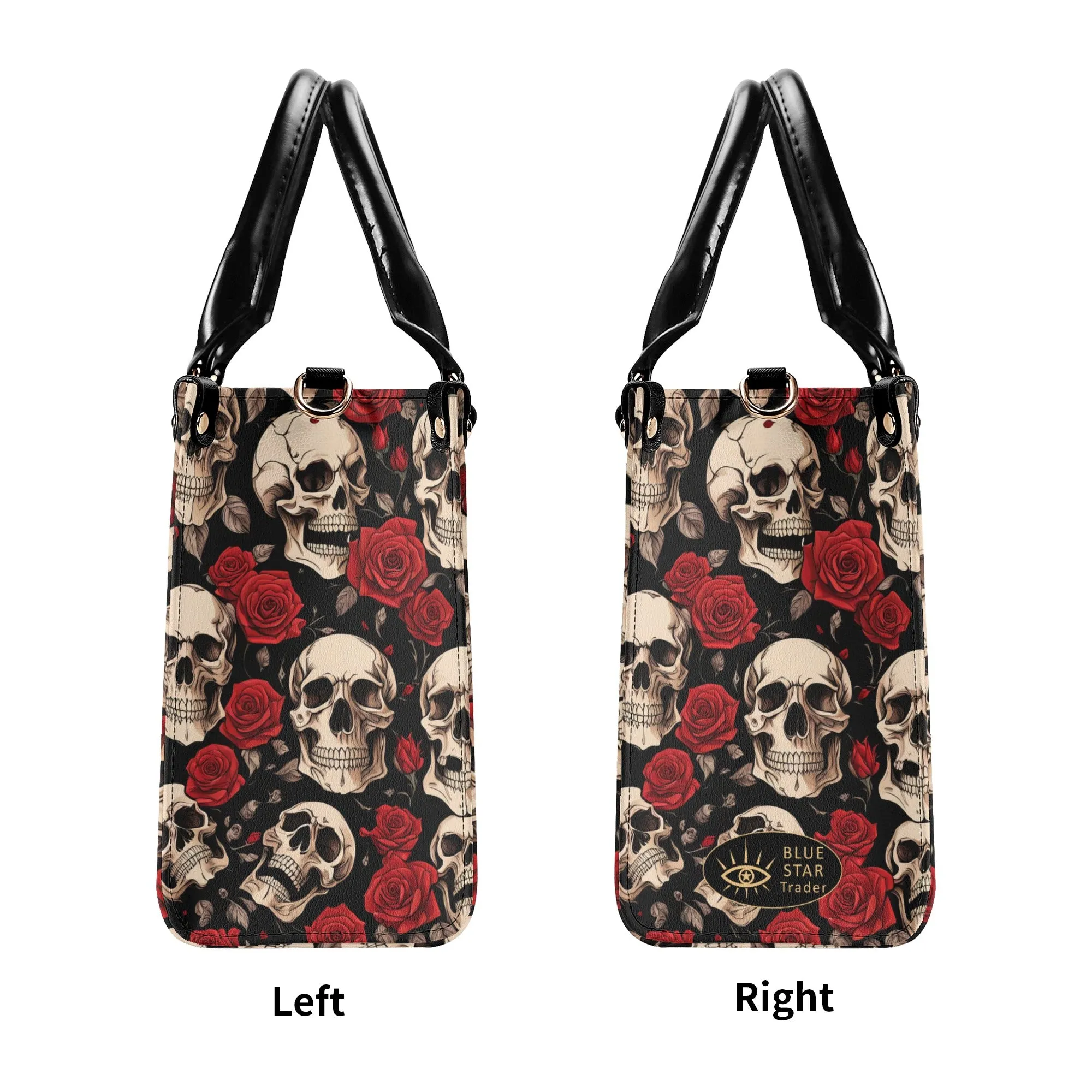 Skulls and Roses Luxury Womens Vegan Leather Handbag