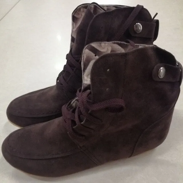 Special Offer Adhesive Boots Botas Mujer Size34-46 New Women Flats Round Toe Fashion For Casual Shoes Sweet Platform T-06
