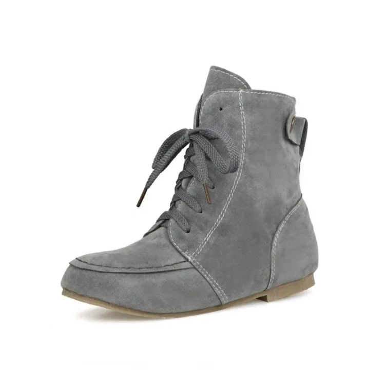 Special Offer Adhesive Boots Botas Mujer Size34-46 New Women Flats Round Toe Fashion For Casual Shoes Sweet Platform T-06