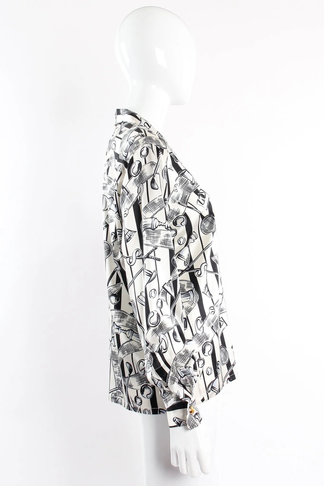Striped Sport Trophy Print Shirt