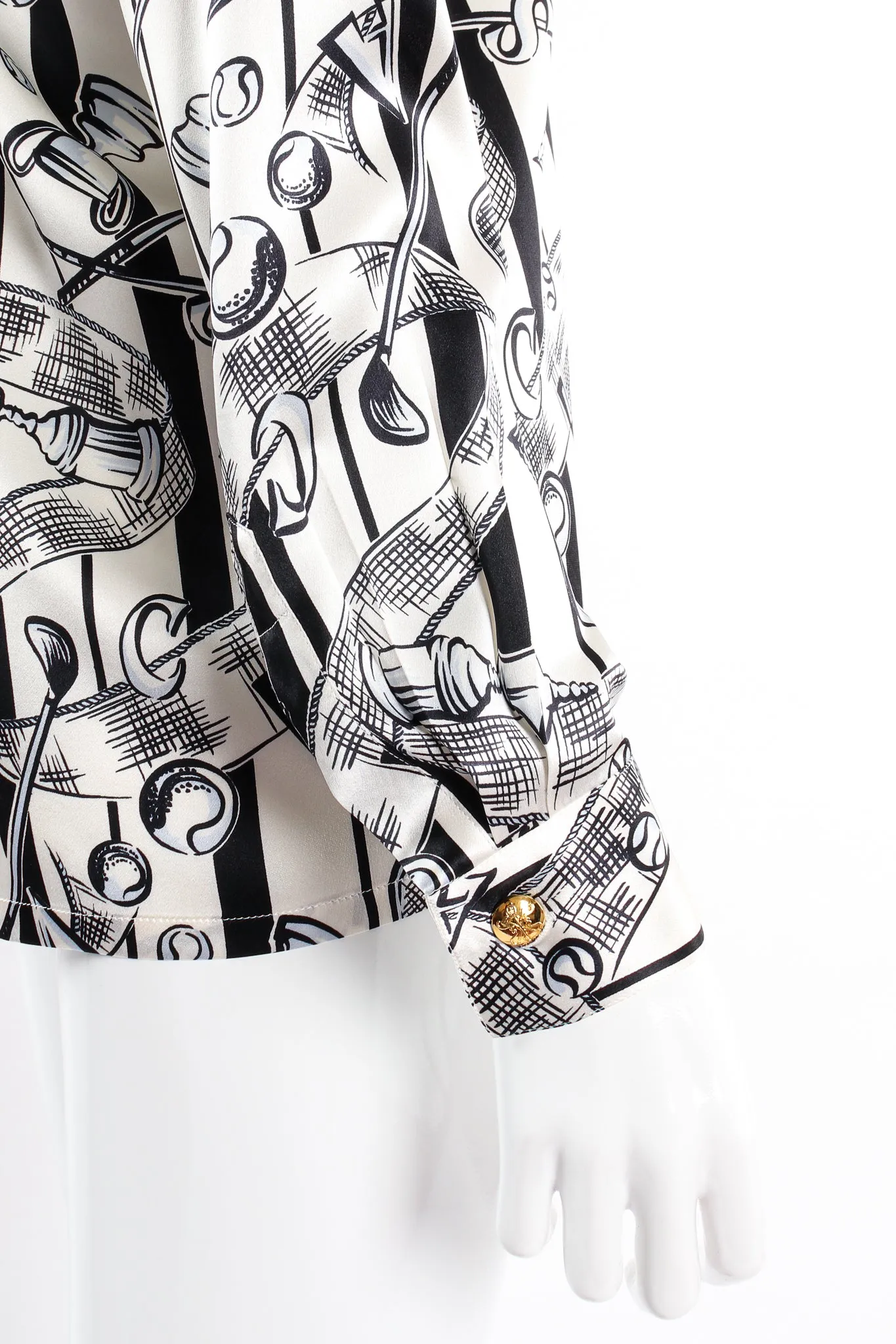 Striped Sport Trophy Print Shirt