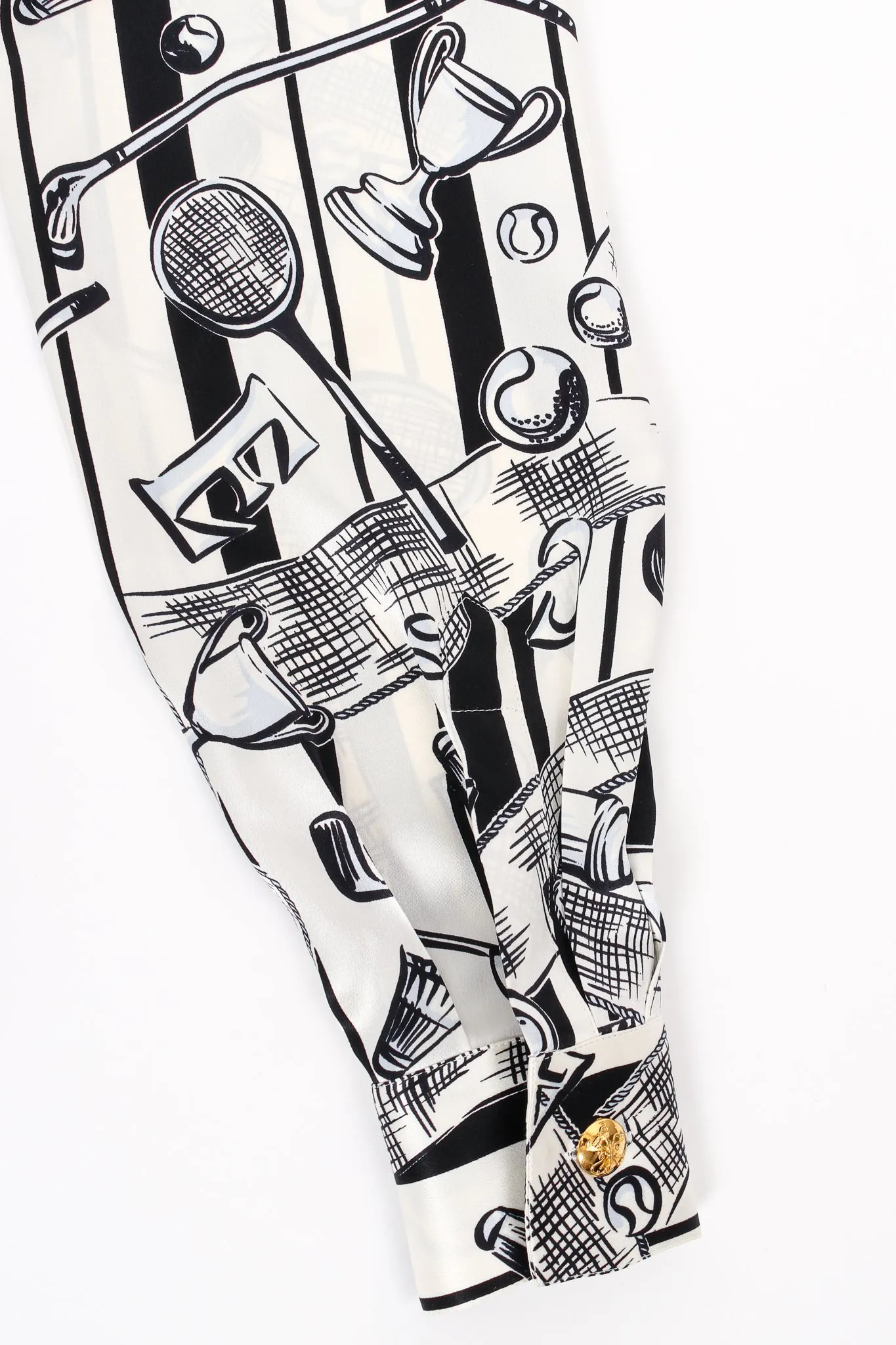 Striped Sport Trophy Print Shirt