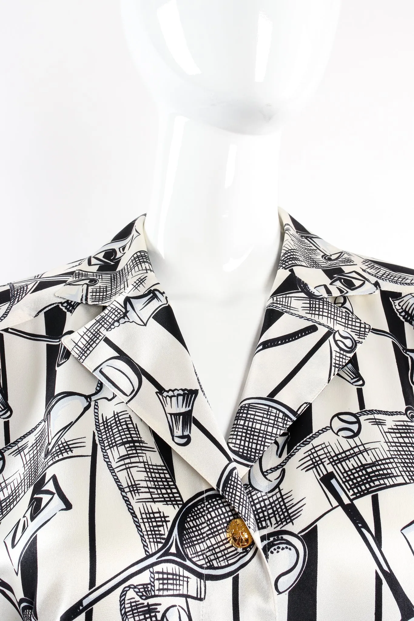 Striped Sport Trophy Print Shirt