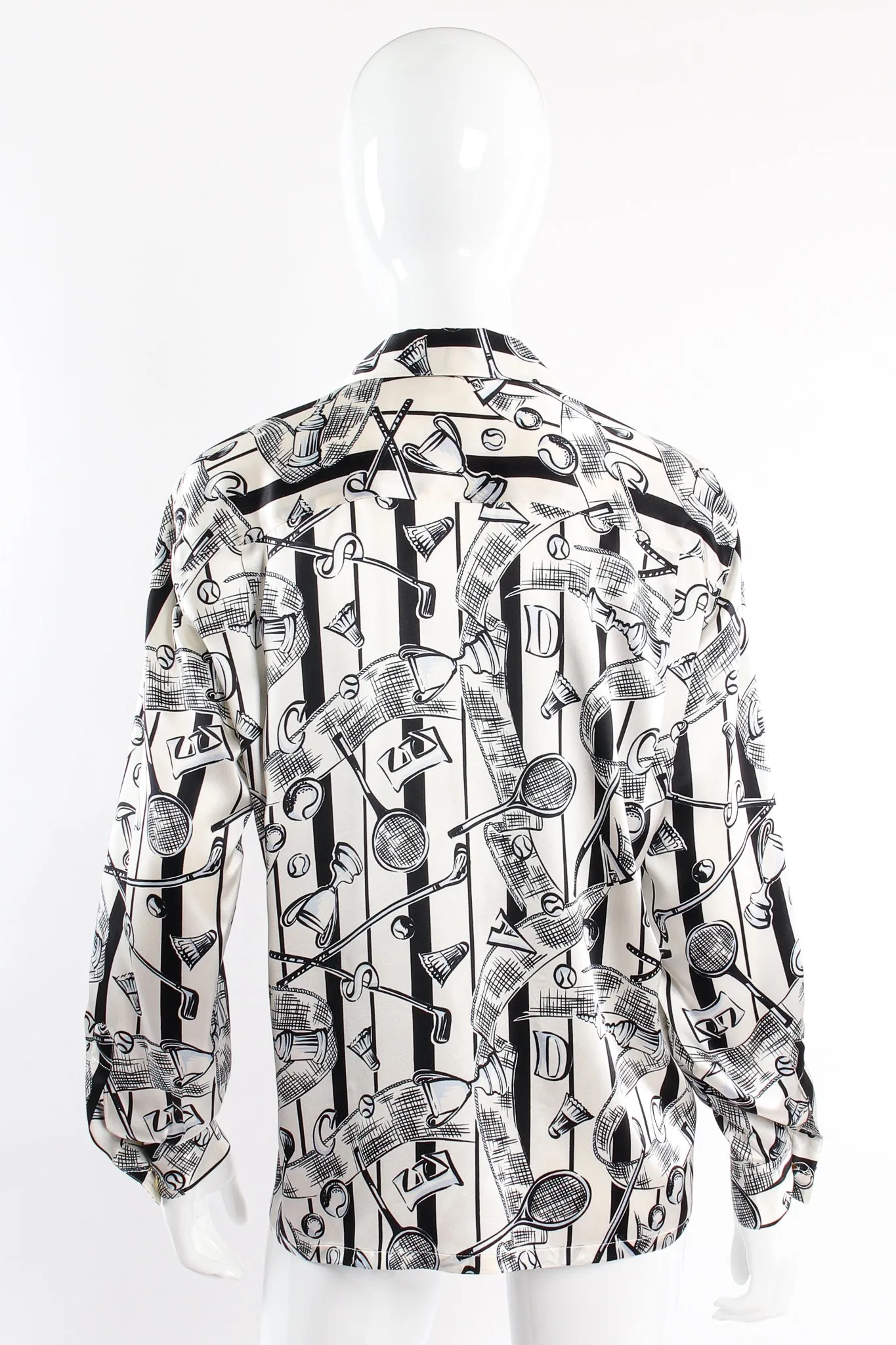 Striped Sport Trophy Print Shirt