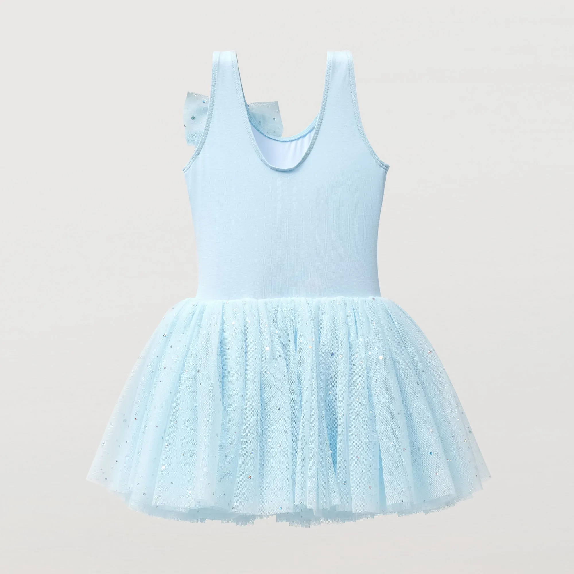 Tegan: Sequin Tulle Bow Tutu Dress in Blue