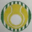 Tennis Ball Monogram Round